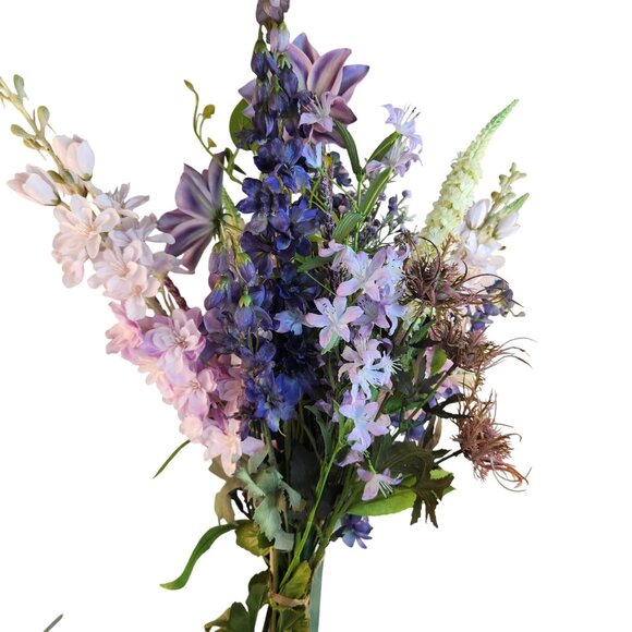 Artificial Purple & Lavender Flower Bouquet Hand-Tied Arrangement Stunning Displ - Picture 15 of 16